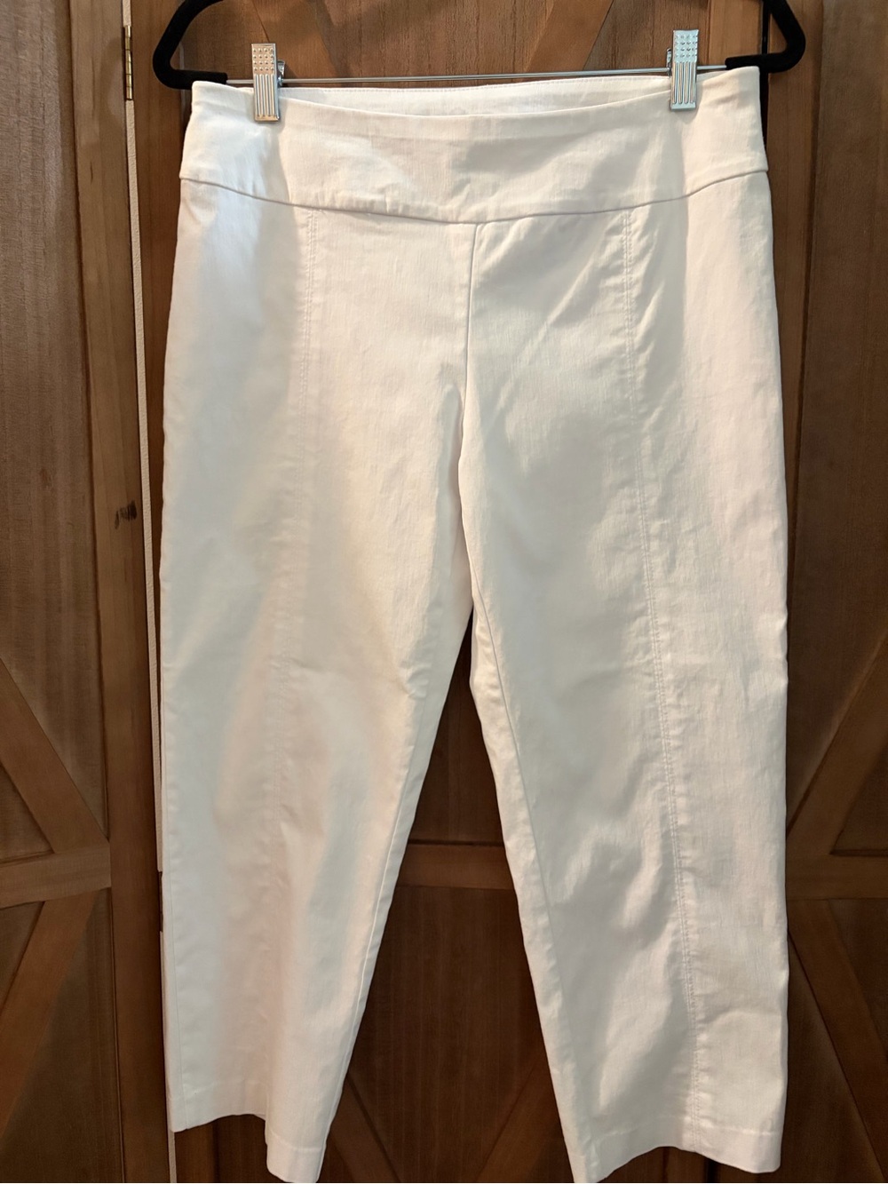 ZAC & RACHEL White Cropped Pull-On Pants SIZE 10